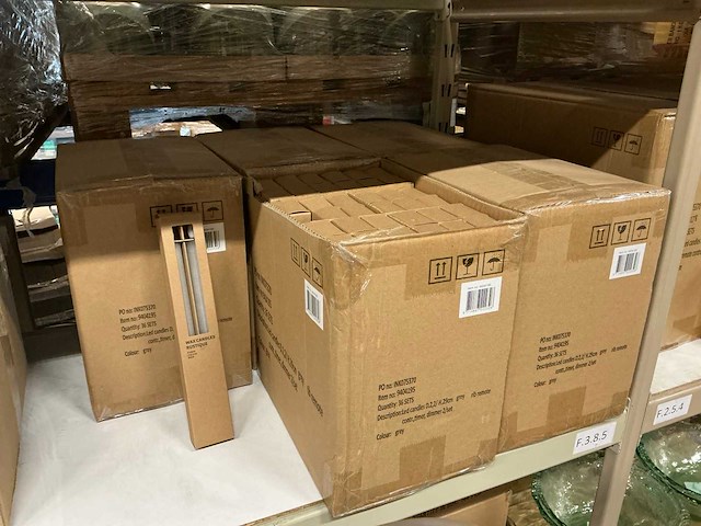 Partij led candles wax grey rib ø2,2xh29cm 2/set (180x) - afbeelding 2 van  3