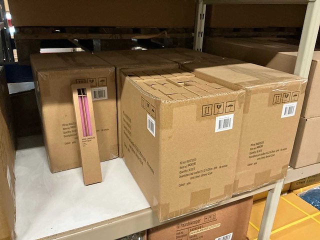 Partij led candles wax pink rib ø2,2xh29cm 2/set (180x) - afbeelding 2 van  2