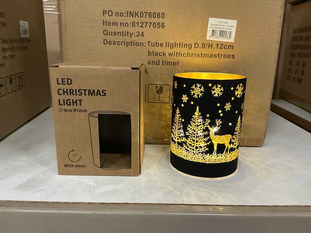 Partij led christmas light d9/h12cm black (26x) - afbeelding 1 van  3