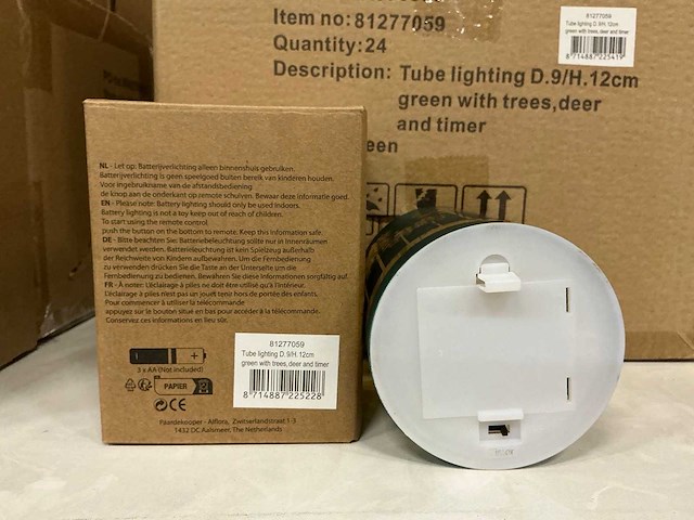 Partij led christmas light d9/h12cm green with trees (24x) - afbeelding 2 van  2
