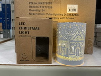 Partij led christmas light d9/h12cm silvergrey with house (24x) - afbeelding 1 van  5