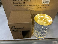 Partij led christmas light d9/h12cm silvergrey with house (24x) - afbeelding 2 van  5