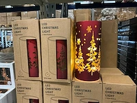 Partij led christmas light d9/h20cm red with timer (38x)