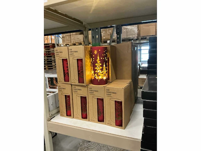 Partij led christmas light d9/h20cm red with timer (38x) - afbeelding 2 van  4