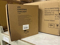 Partij led christmas star light ø18cm black with stars and timer (18x) - afbeelding 4 van  5