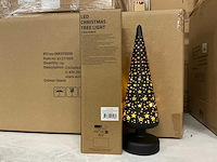 Partij led christmas tree light d8/h30cm black with stars and timer (18x) - afbeelding 2 van  4
