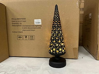Partij led christmas tree light d8/h30cm black with stars and timer (18x) - afbeelding 3 van  4