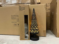 Partij led christmas tree light d8/h30cm black with stars and timer (18x) - afbeelding 1 van  4