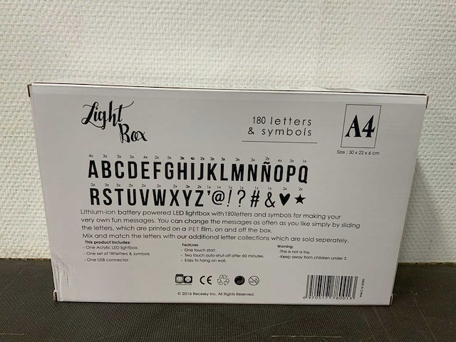 Partij led cinema lightbox (20x) - eigen teksten maken - afbeelding 5 van  9