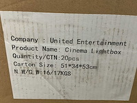Partij led cinema lightbox (20x) - eigen teksten maken - afbeelding 9 van  9