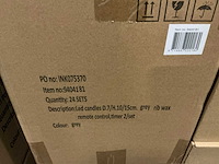 Partij led wax candles rustique grey rib sets met remote control, timer (72x) - afbeelding 6 van  6