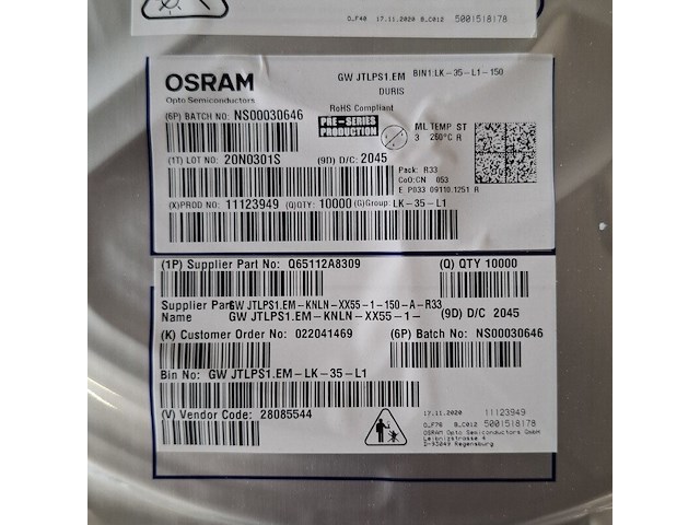 Partij led witte verlichting, osram, gw jtlps 1.em - afbeelding 3 van  4