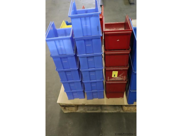 Partij (lege) magazijnbakken, diverse kleuren - afbeelding 6 van  6