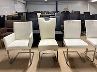 Partij leren eetkamerstoelen (5x) - afbeelding 4 van  5