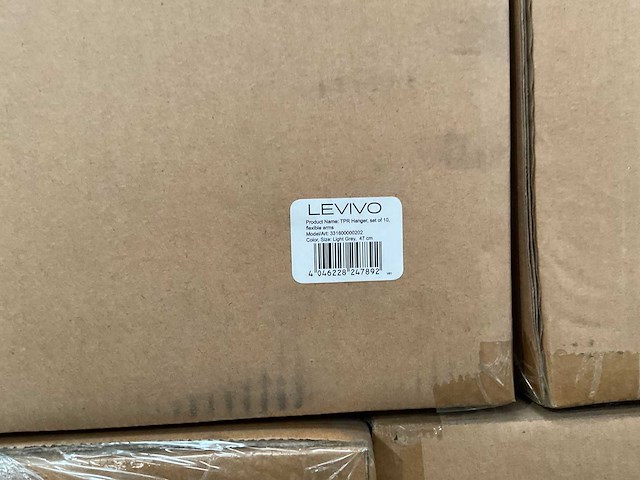 Partij levivo clothing hangers light grey (80x) - afbeelding 3 van  4