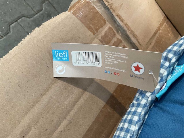 Partij lief - sierkussen - blauw (75x) - afbeelding 2 van  4