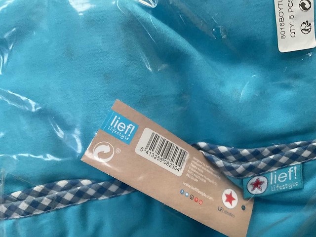 Partij lief - sierkussen - turquoise (115x) - afbeelding 2 van  4