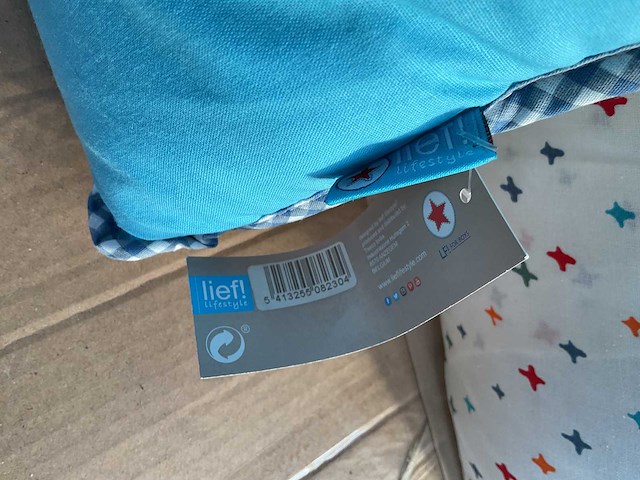 Partij lief - sierkussen - turquoise (200x) - afbeelding 2 van  4