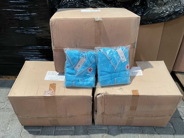 Partij lief badjasen turquoise (90x) - afbeelding 1 van  4