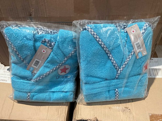 Partij lief badjasen turquoise (90x) - afbeelding 2 van  4