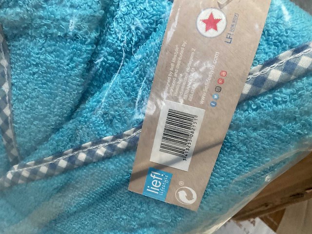 Partij lief badjasen turquoise (90x) - afbeelding 3 van  4