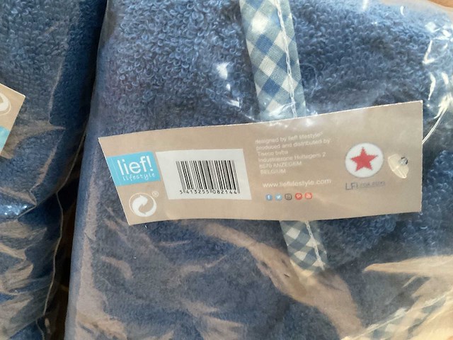 Partij lief badjassen blauw (90x) - afbeelding 2 van  4