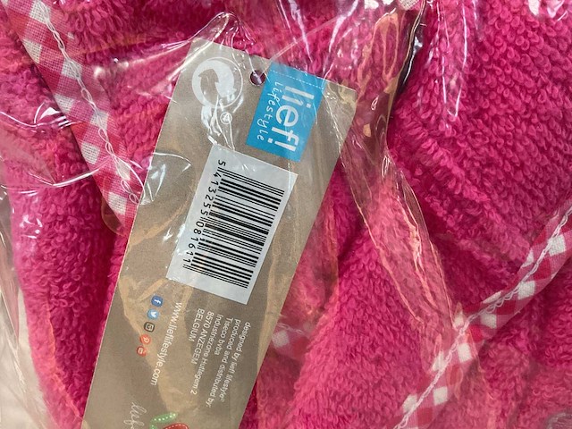 Partij lief badjassen rood (108x) - afbeelding 3 van  4