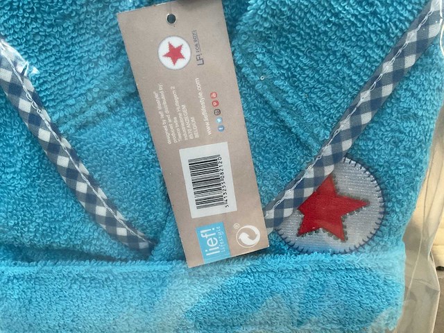 Partij lief badjassen turqoise (108x) - afbeelding 4 van  4