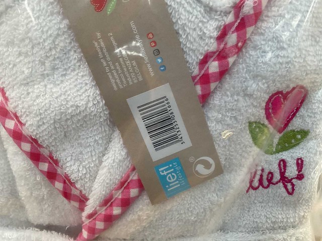 Partij lief badjassen wit (90x) - afbeelding 3 van  4