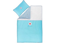 Partij lief dekbedovertrek + 1 kussensloop - blauw (50x) - afbeelding 4 van  5