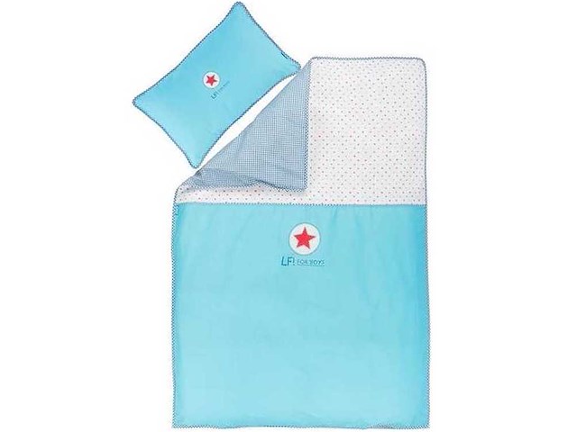 Partij lief dekbedovertrek + 1 kussensloop - blauw (80x) - afbeelding 3 van  5