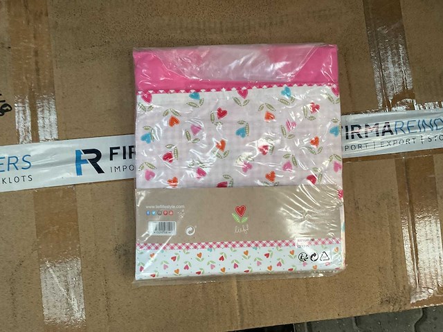 Partij lief dekbedovertrek + 1 kussensloop - roze (20x) - afbeelding 4 van  5