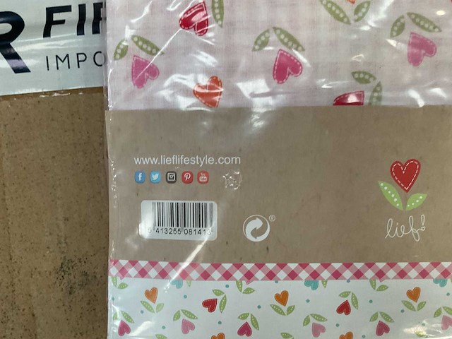 Partij lief dekbedovertrek + 1 kussensloop - roze (20x) - afbeelding 3 van  5