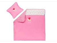 Partij lief dekbedovertrek + 1 kussensloop - roze (20x) - afbeelding 5 van  5