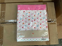 Partij lief dekbedovertrek + 1 kussensloop - roze (20x) - afbeelding 1 van  5