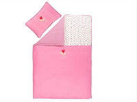 Partij lief dekbedovertrek + 1 kussensloop - roze (40x) - afbeelding 5 van  5