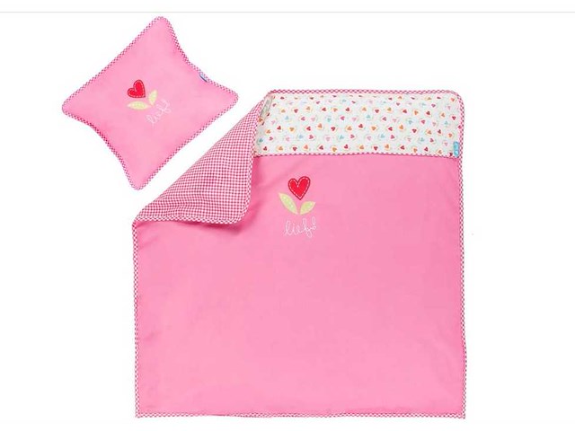 Partij lief dekbedovertrek + 1 kussensloop - roze (50x) - afbeelding 3 van  5