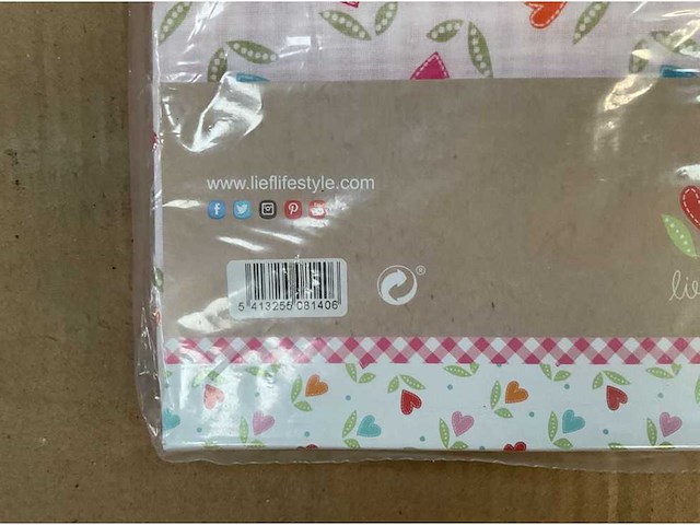 Partij lief dekbedovertrek + 1 kussensloop - roze (55x) - afbeelding 5 van  5