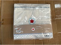 Partij lief ledikantlaken blauw/wit - 2 stuks (65x) - afbeelding 2 van  5