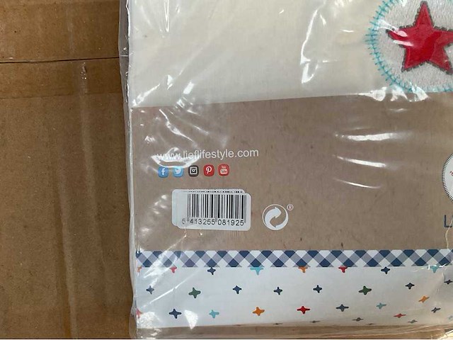 Partij lief ledikantlaken blauw/wit - 2 stuks (65x) - afbeelding 4 van  5