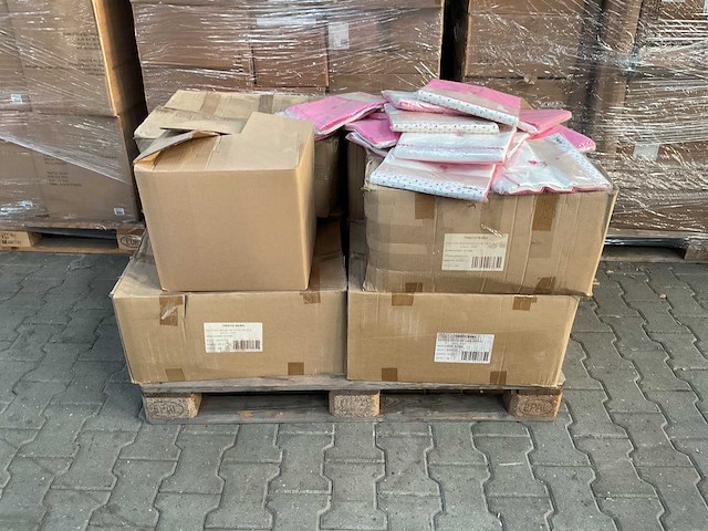 Partij lief ledikantlaken roze/wit - 2 stuks (45x) - afbeelding 3 van  5