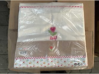 Partij lief ledikantlaken roze/wit - 2 stuks (75x) - afbeelding 4 van  5