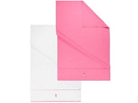 Partij lief ledikantlaken roze/wit - 2 stuks (90x) - afbeelding 2 van  5