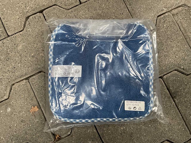 Partij lief spuugdoeken blauw (100x) - afbeelding 3 van  4