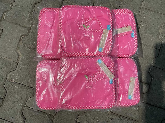 Partij lief spuugdoeken roze (100x) - afbeelding 2 van  4