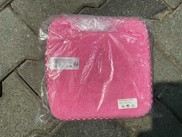 Partij lief spuugdoeken roze (100x) - afbeelding 3 van  4