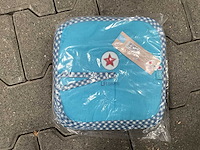 Partij lief spuugdoeken turquoise (100x) - afbeelding 1 van  4