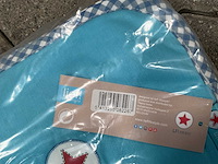 Partij lief spuugdoeken turquoise (100x) - afbeelding 2 van  4