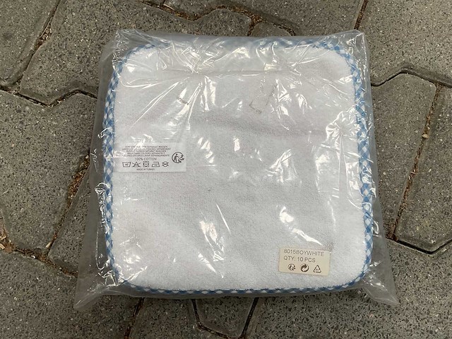 Partij lief spuugdoeken wit (100x) - afbeelding 4 van  4