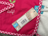 Partij lief spuugdoeken wit/rood (30x) - afbeelding 2 van  4